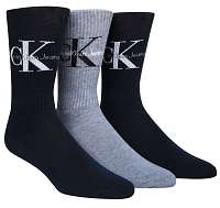 Calvin Klein modrý 3 pack pánskych ponožiek 3pk Retro Logo Gift Box