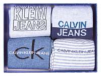 Calvin Klein modrý 4 pack ponožiek 4pr Gift Jeans Logo
