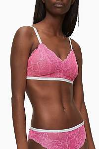 Calvin Klein ružová podprsenka Unlined Triangle