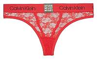Calvin Klein ružové čipkované dámske tangá Thong