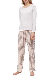 Calvin Klein ružové dámske pyžamo L/S Pant Set