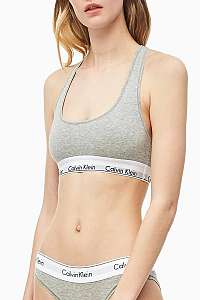 Calvin Klein sivá športová podprsenka Bralette