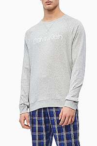 Calvin Klein sivé pánska mikina L/S Sweatshirt - XL