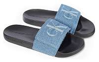 Calvin Klein šľapky Slide Velcro Denim