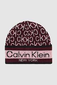 Calvin Klein vínové/bordové čiapka Beanie