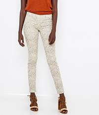 CAMAIEU biele vzorované skinny fit nohavice