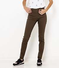 CAMAIEU hnedé slim fit nohavice