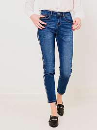 CAMAIEU modré skinny fit skrátené nohavice