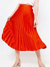 CAMAIEU oranžové midi plisovaná sukňa