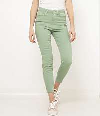 CAMAIEU zelené slim fit skrátené nohavice