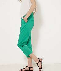 CAMAIEU zelené straight fit nohavice