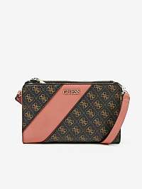 Černá vzorovaná crossbody kabelka Guess Camy