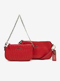 Červená crossbody kabelka Guess Arie double