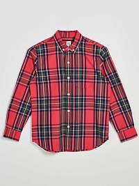 Červené chlapčenské kockované tričko GAP