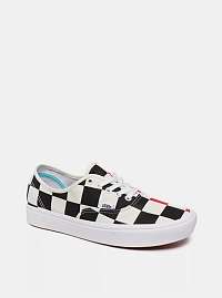 Červeno-čierne dámske kockované tenisky VANS