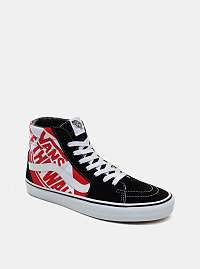Červeno-čierne dámske semišové tenisky VANS