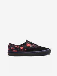 Červeno-čierne pánske topánky VANS Authentic