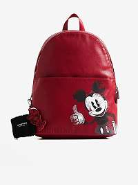 Červený dámsky batoh s potlačou Desigual Mickey