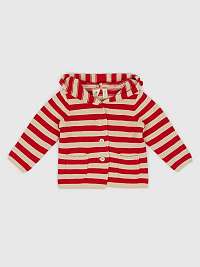 Červený dievčenský pruhovaný sveter GAP