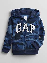 Chlapci - Detská mikina na zips GAP Logo Blue