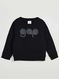 Čierna chlapčenská retro mikina s logom GAP