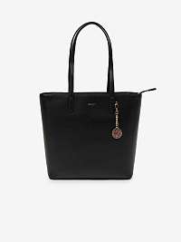 Čierna dámska kožená kabelka DKNY Bryant