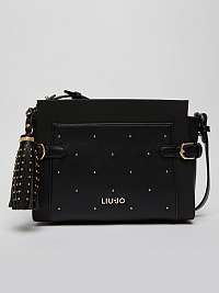 Čierna dámska malá crossbody kabelka s ozdobnými detailmi Liu Jo