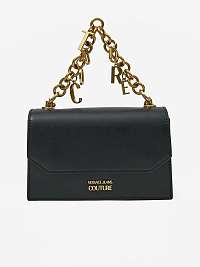 Čierna dámska malá crossbody kabelka s ozdobnými detailmi Versace Jeans Couture