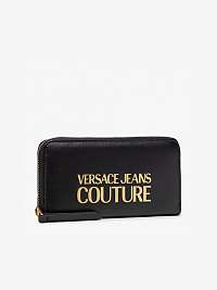 Čierna dámska malá peňaženka s nápisom Versace Jeans Couture Thelma