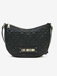 Čierna dámska malá vzorovaná crossbody kabelka Love Moschino