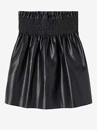 Čierna dievčenská sukňa s povrchovou úpravou name it Onea