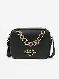 Čierna malá crossbody kabelka Love Moschino