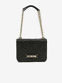 Čierna malá prešívaná kabelka Love Moschino