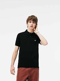 Čierna pánska basic polokošeľa Lacoste