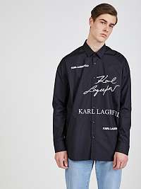 Čierna pánska košeľa KARL LAGERFELD