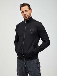 Čierna pánska mikina na zips Guess
