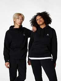 Čierna unisex mikina s kapucňou Converse