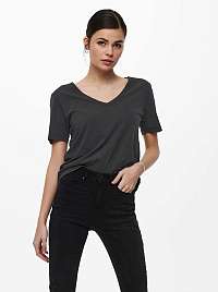 Čierne basic tričko Jacqueline de Yong Farock
