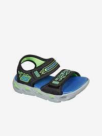 Čierne chlapčenské sandále Skechers