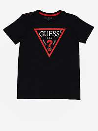 Čierne chlapčenské tričko Guess
