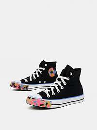Čierne dámske členkové tenisky Converse