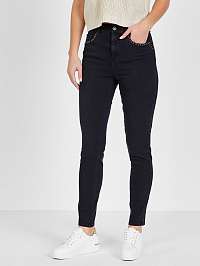 Čierne dámske džínsy slim fit s ozdobnými detailmi Liu Jo