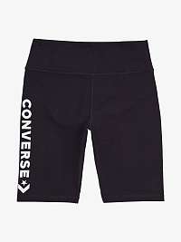 Čierne dámske krátke legíny Converse Bike Short
