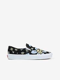 Čierne dámske kvetinové slip on tenisky VANS