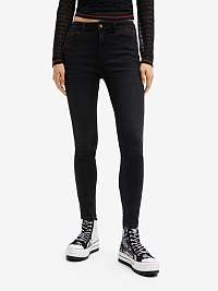Čierne dámske skinny rifle Desigual Alba
