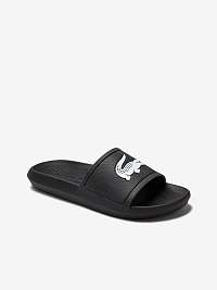 Čierne dámske šľapky Lacoste Croco Slide