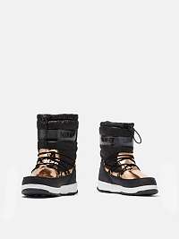 Čierne dámske snehule Moon Boot JR Girl Soft