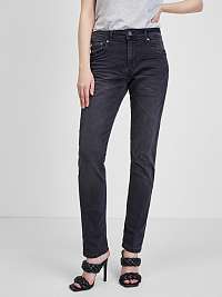 Čierne dámske straight fit džínsy Pepe Jeans