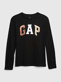 Čierne detské tričko GAP