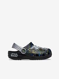 Čierne detské vzorované papuče Crocs Star Wars